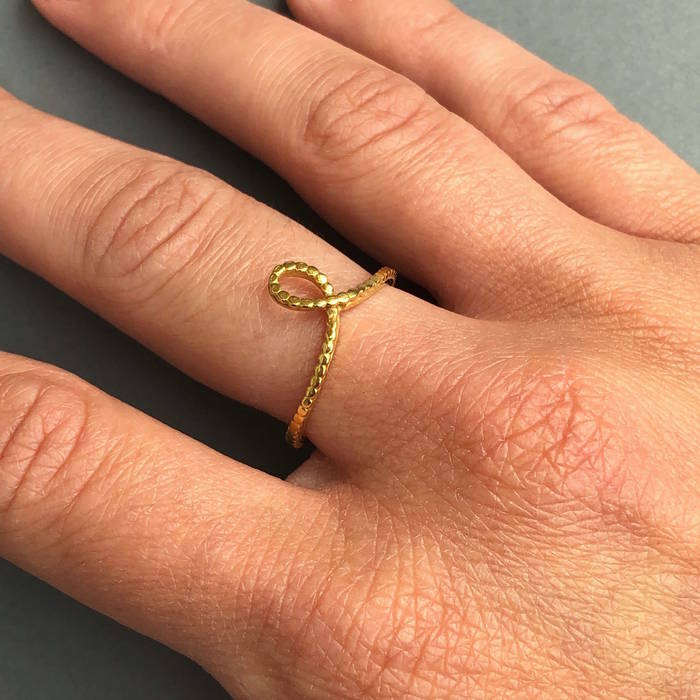 Hope Ring Worn Gold