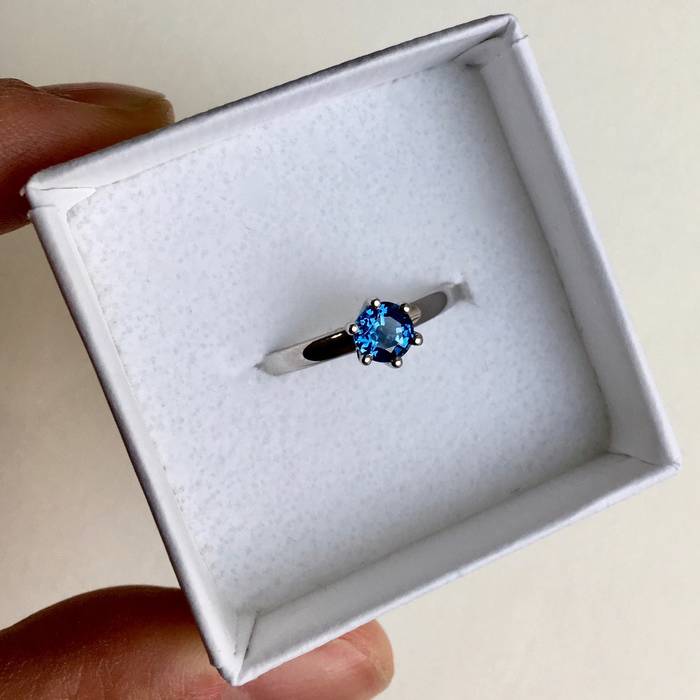 Blue Sapphire Engagement Ring