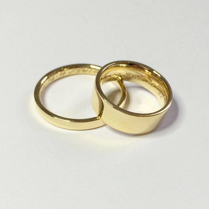 Chunky Gold Wedding Rings