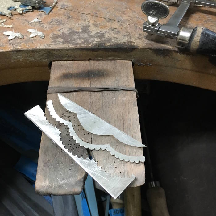 Scalloped Necklace In Progress