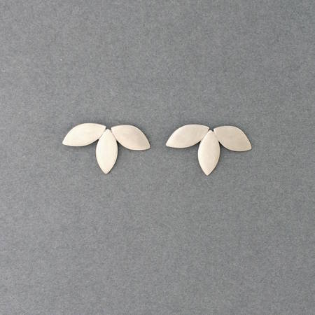 Flora Studs Silver Cropped